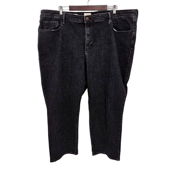 Universal Thread Black Jeans Women Sz 26 High Rise Straight Vintage Stretch NEW - Picture 3 of 12